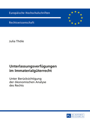 cover image of Unterlassungsverfuegungen im Immaterialgueterrecht